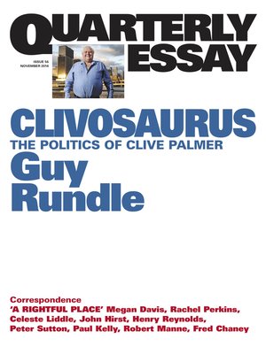 cover image of Quarterly Essay 56 Clivosaurus